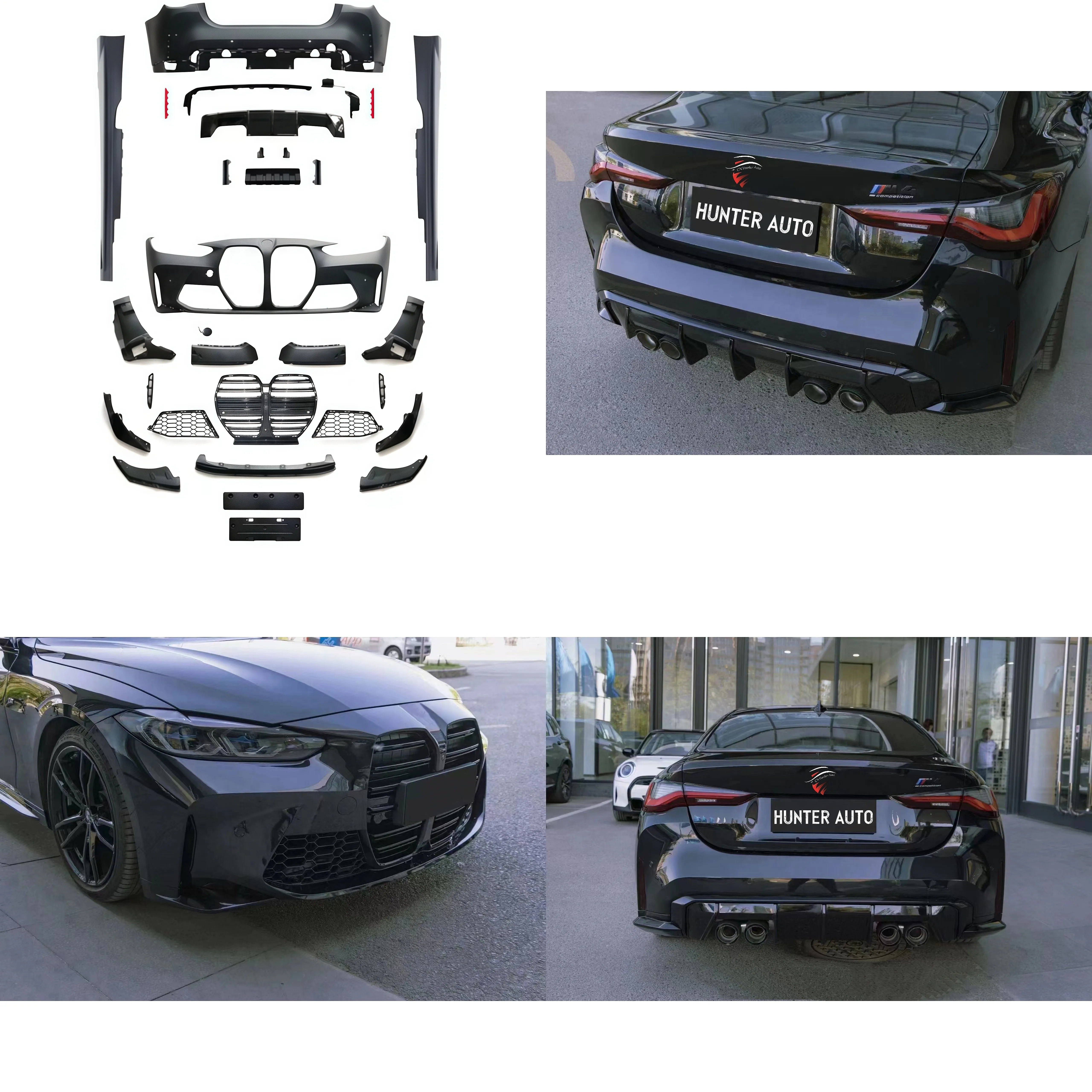 

New M4 Bodykit for BMW G22 G23 4 Series Front Rear Bumper Side Skirt Grill