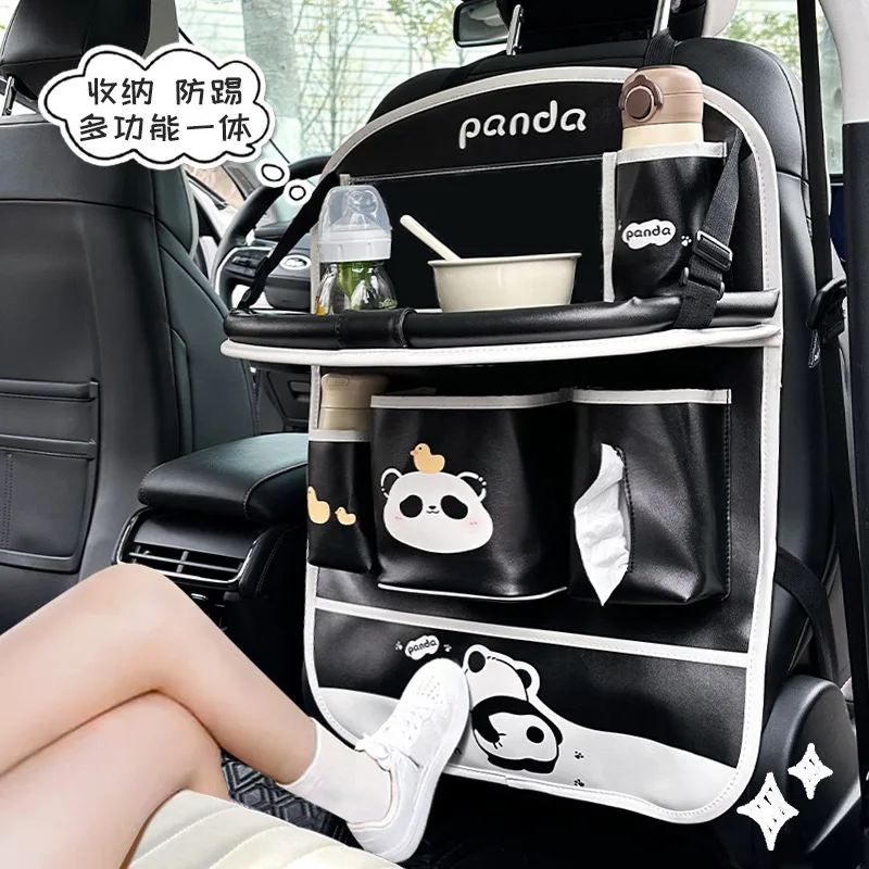 

Car backrest storage bag cute cartoon edible mobile phone large pocket waterproof multifunctional children's products garbagebag