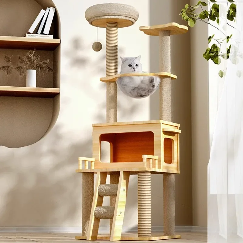 

Climbing Shelf Cat Nest Cat Tree Integrated Scratching Pole Jumping Platform Cat Villa Space Capsule Four Seasons Universal