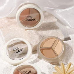 Smooth Tricolor Concealer Palette Full Coverage Waterproof Makeup Matte Foundation Cover Flaws Natural Moisturizing Concealer