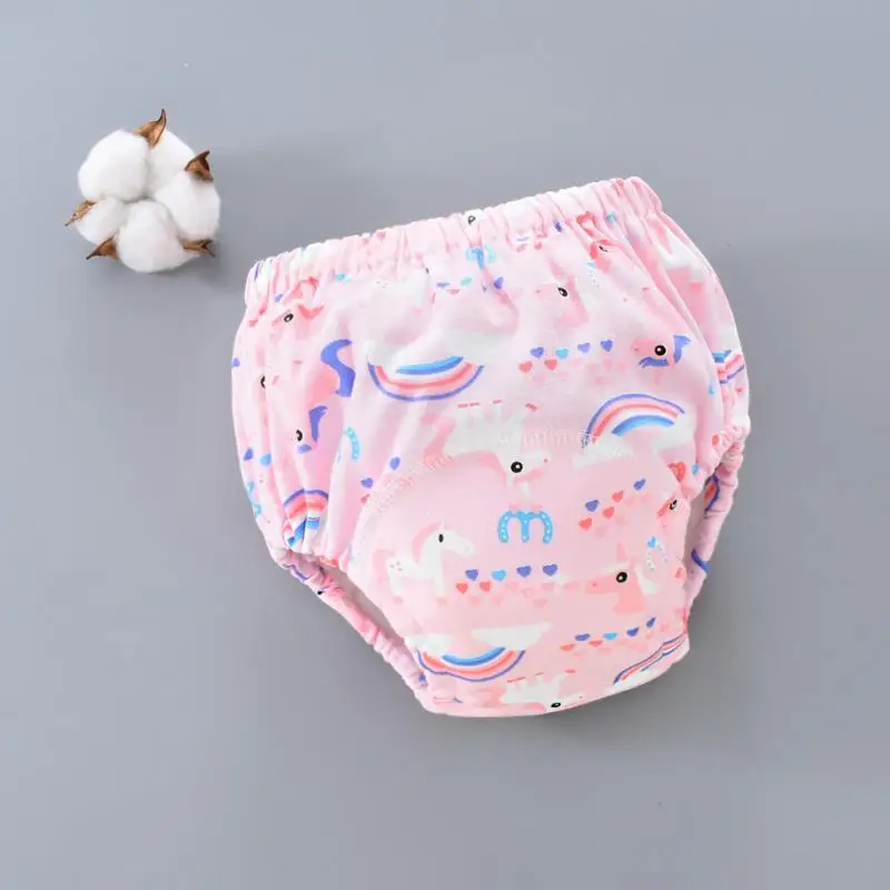 Baby Diaper Pants for Girls 0-3 years oldBaby Potty Training Diaper Panties 6 Layers Covered Wraparound DiaperReusableWashable