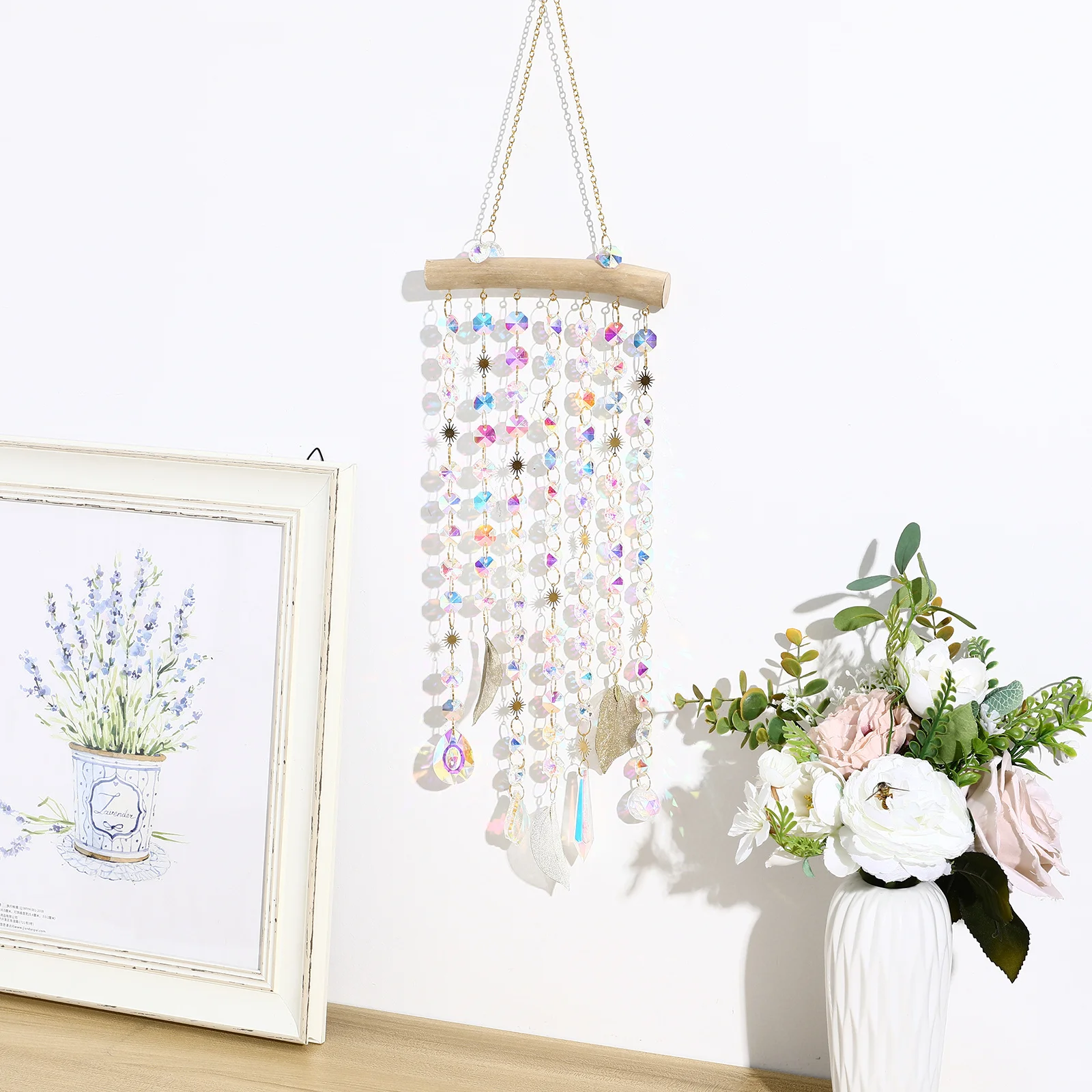 

1 set 1 Set Outdoor Wall Hanging Decor Rock Crystal Quartz Sun Catcher For Garden Living Room Window Hanging Crystals Weather