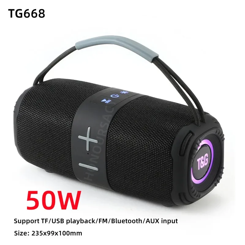 TG668 Caixa De Som Bluetooth Speaker 50W High Power Portable Column For PC Computer Speakers Subwoofer Music Center Boom Box