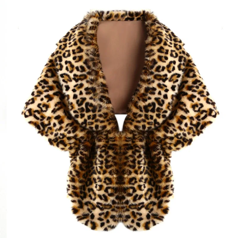 Eeonovni elegante pele emendada xale topos para mulheres moda contraste cor versátil festa topos inverno novas roupas