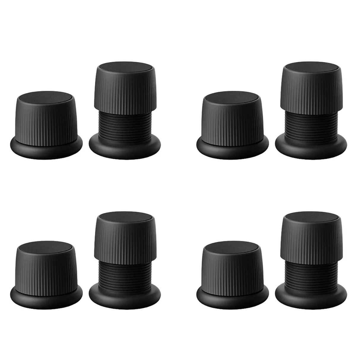 【SEE】8X Adjustable Bed Risers Heavy Duty Furniture Risers Sofa Table Couch Floor Lift -Black