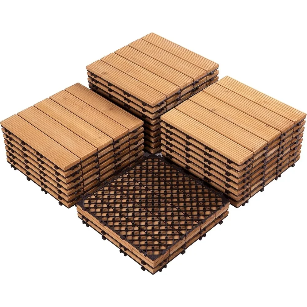 

Interlocking Wood Floors Patio Decking Tiles Hardwood Deck Tiles Outdoor Flooring for Garden