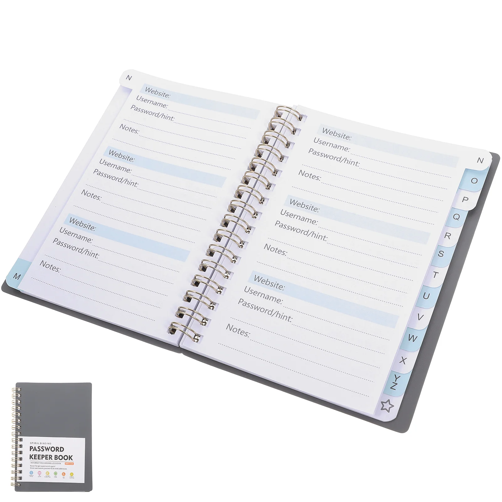 Password Book Binder Internet Address Notebook Convenient Notebooks Manager Organizer for Seniors