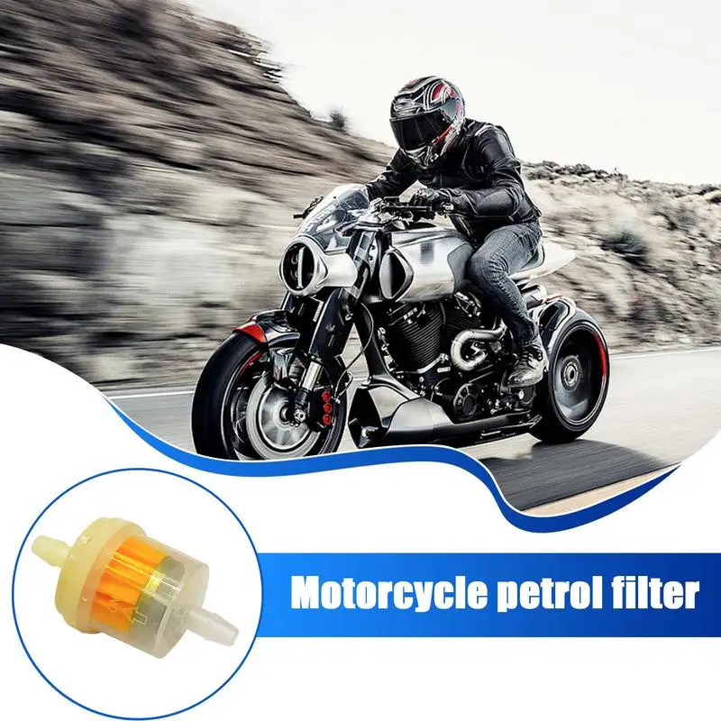 Motorcycle Engine Oil Filter 10X Cycling Petrol Oil Filter With Magnet Engine Filter Parts Transparent Shell Motorcycle