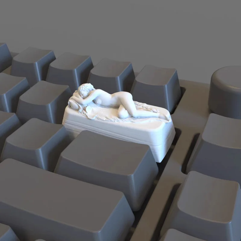 

Кастомные кейкапы ручной работы: Скульптура «Спящая красавица» (Древняя Греция) для механических клавиатур с крестообразным креплением — уникальный подарок для любителей клавиатур