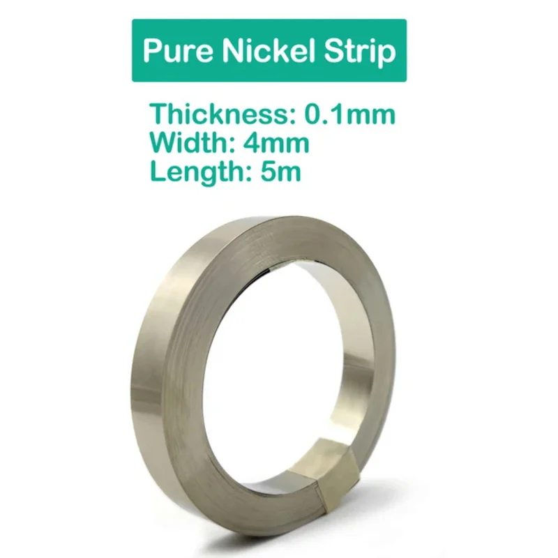 리튬 배터리 Pa용 5M/롤 순수 니켈 스트립 18650 26650 배터리 팩 스폿 용접기 용 용접 99.6% 순도 16ft 니켈 탭