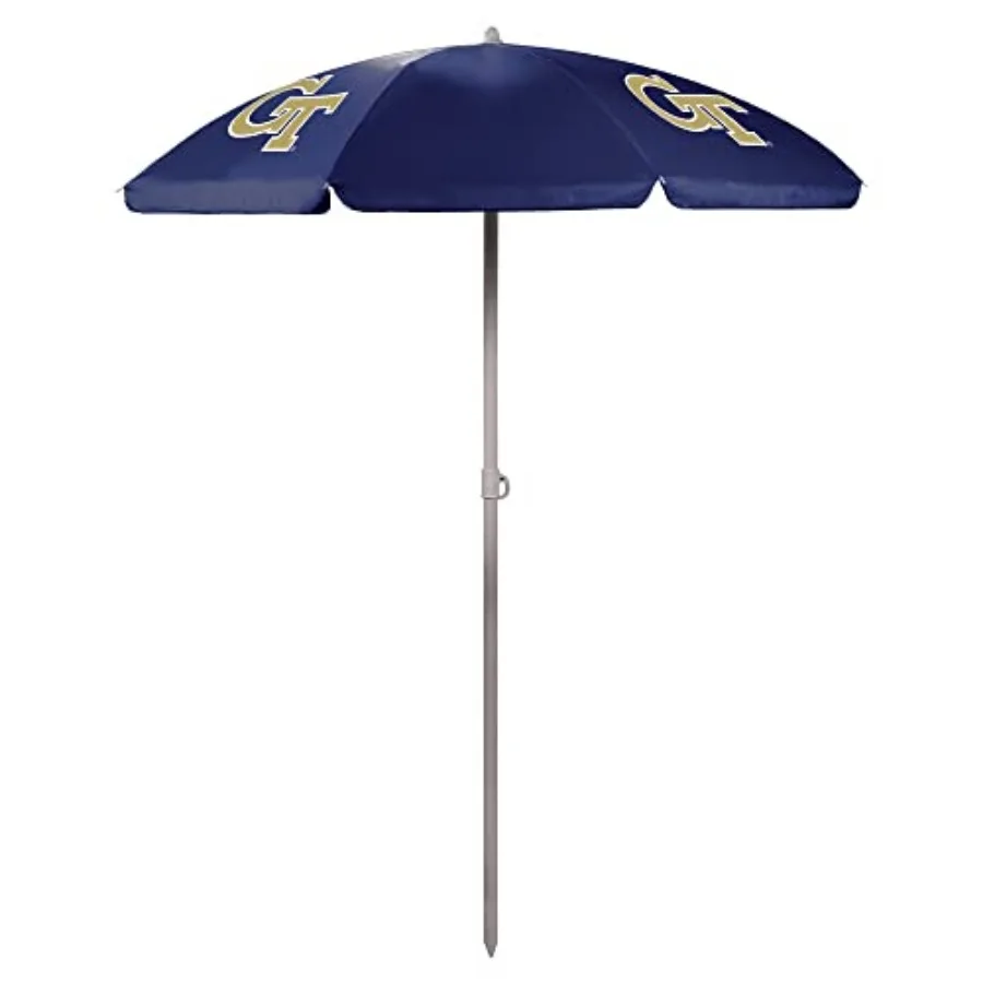 

NCAA Georgia Tech Yellow Jackets Outdoor Canopy Sunshade Beach Umbrella 5.5' - Small Patio Umbrella - Beach Chair Umbrella