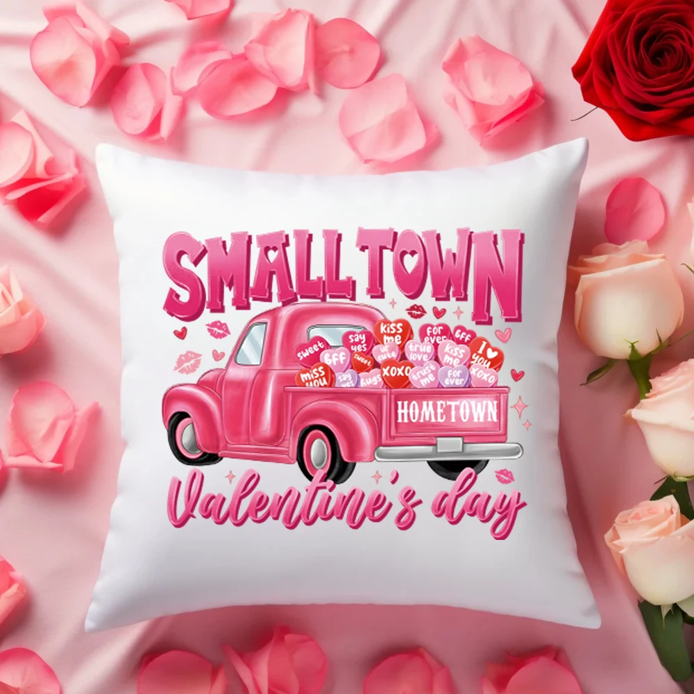 愛の漫画の熱伝達ステッカー、DIY熱伝達ステッカー、愛の花、バレンタインデー、6個