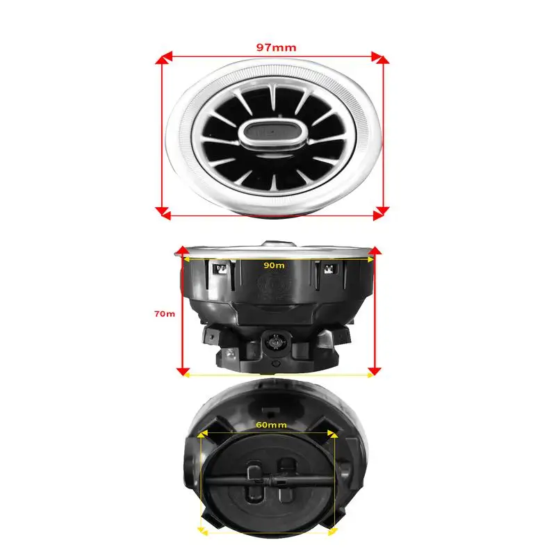 

Intelligent Library HWhongRV Adjustable Head Air Volume Modified Car Auto Air Vent For RV Campervan & Car