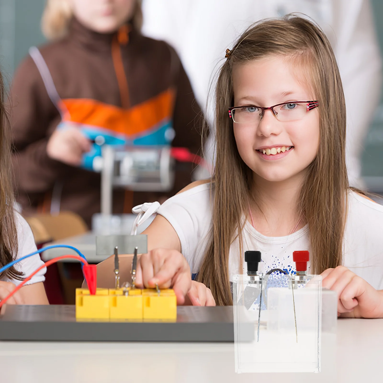 

1 Set Experiment Kit Zinc Copper Iron Electrodes Science Experiments Basic Circuit Learning Physics Teaching Supplies