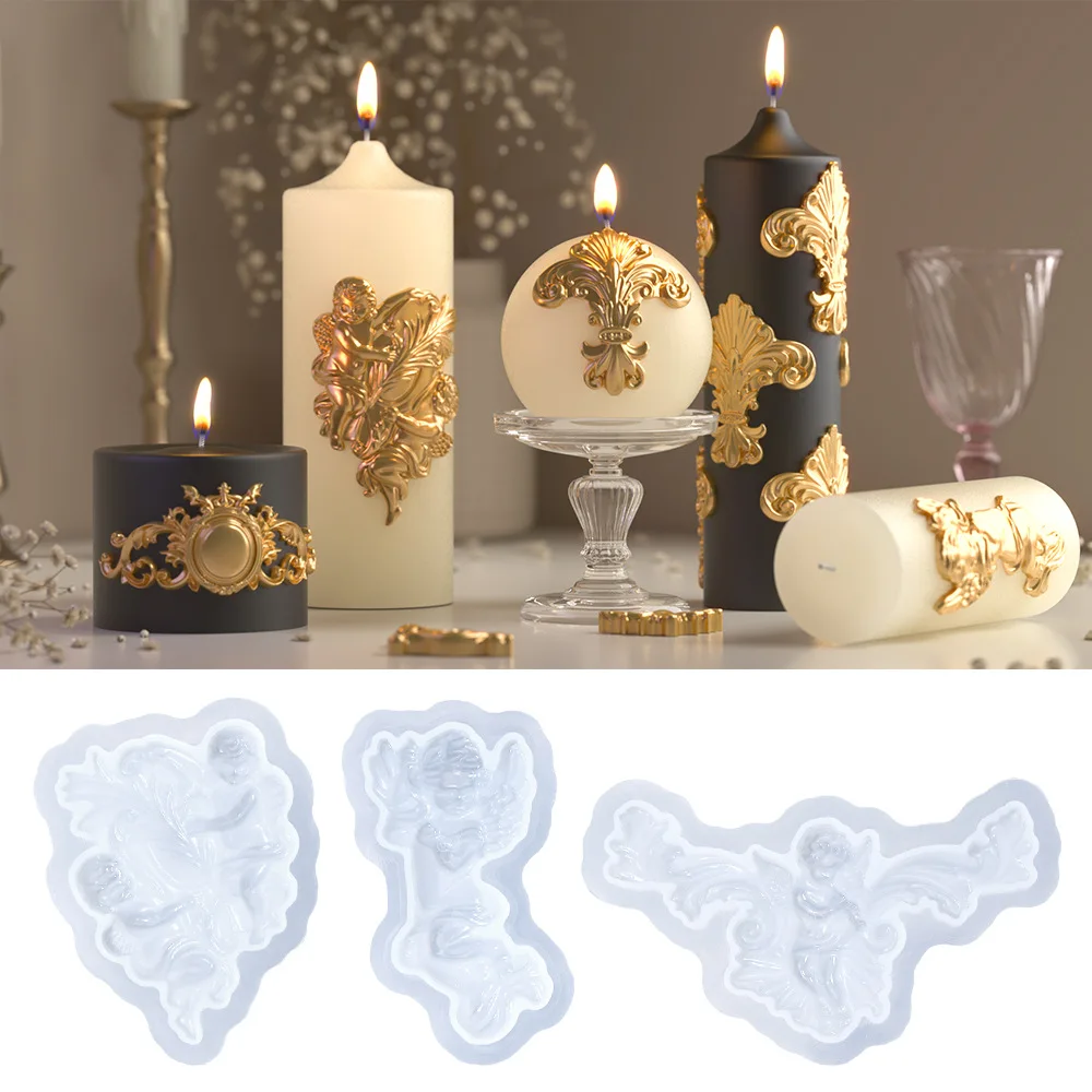 

Angel Pattern Embossed Candle Decoration Silicone Mold DIY Creative Cake Baking Decoration Molds Candle Making Mold Accessaries