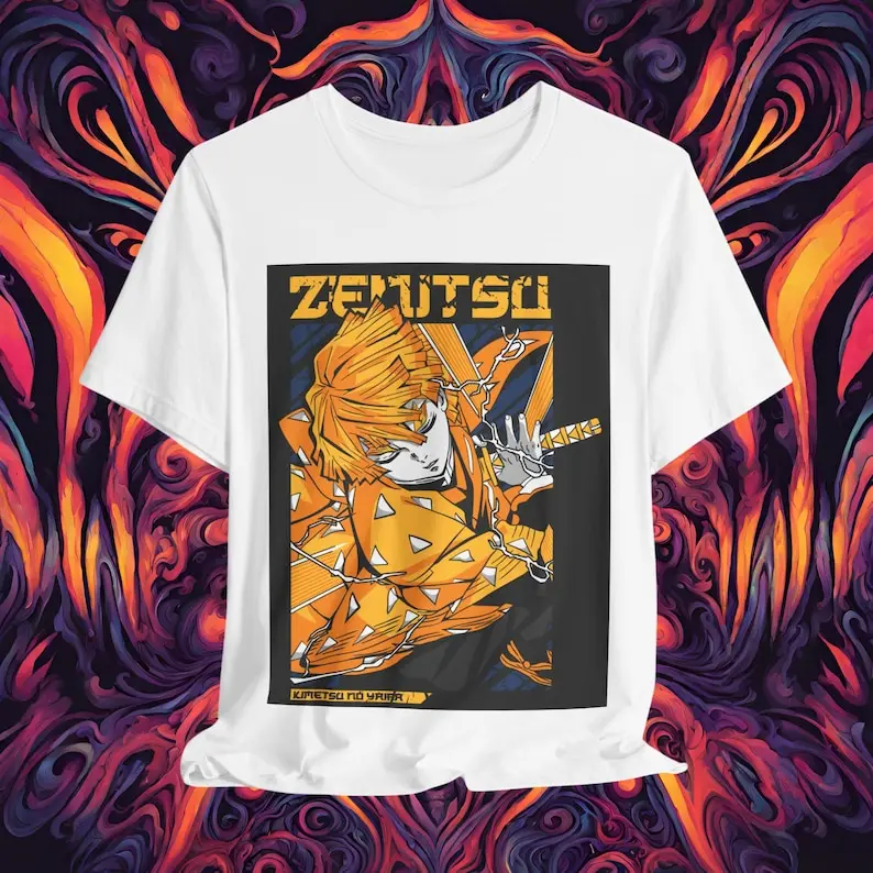 ZENITSU AGATSUMA T-Shirt, Demon slayer Shirt, Anime Shirt, Anime Unisex T-Shirt, Aesthetic Anime T-Shirt,