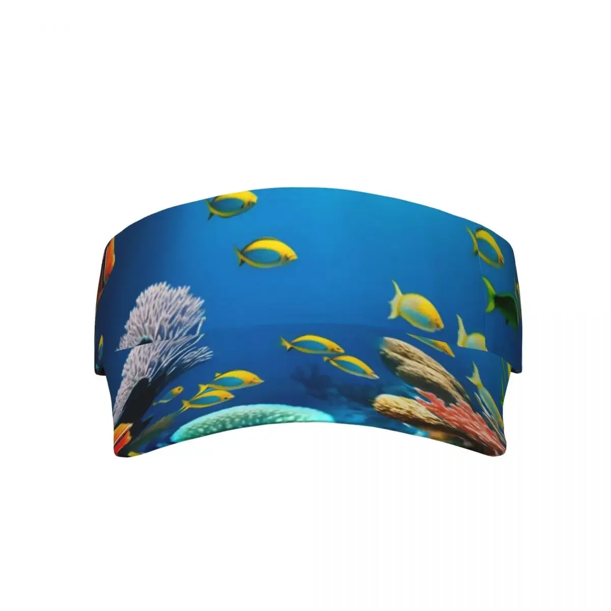 Sea Underwater Fishes Breathable Air Sun Hats Men Women Visor UV Protection Top Empty Solid Sports Tennis  Sunscreen Cap