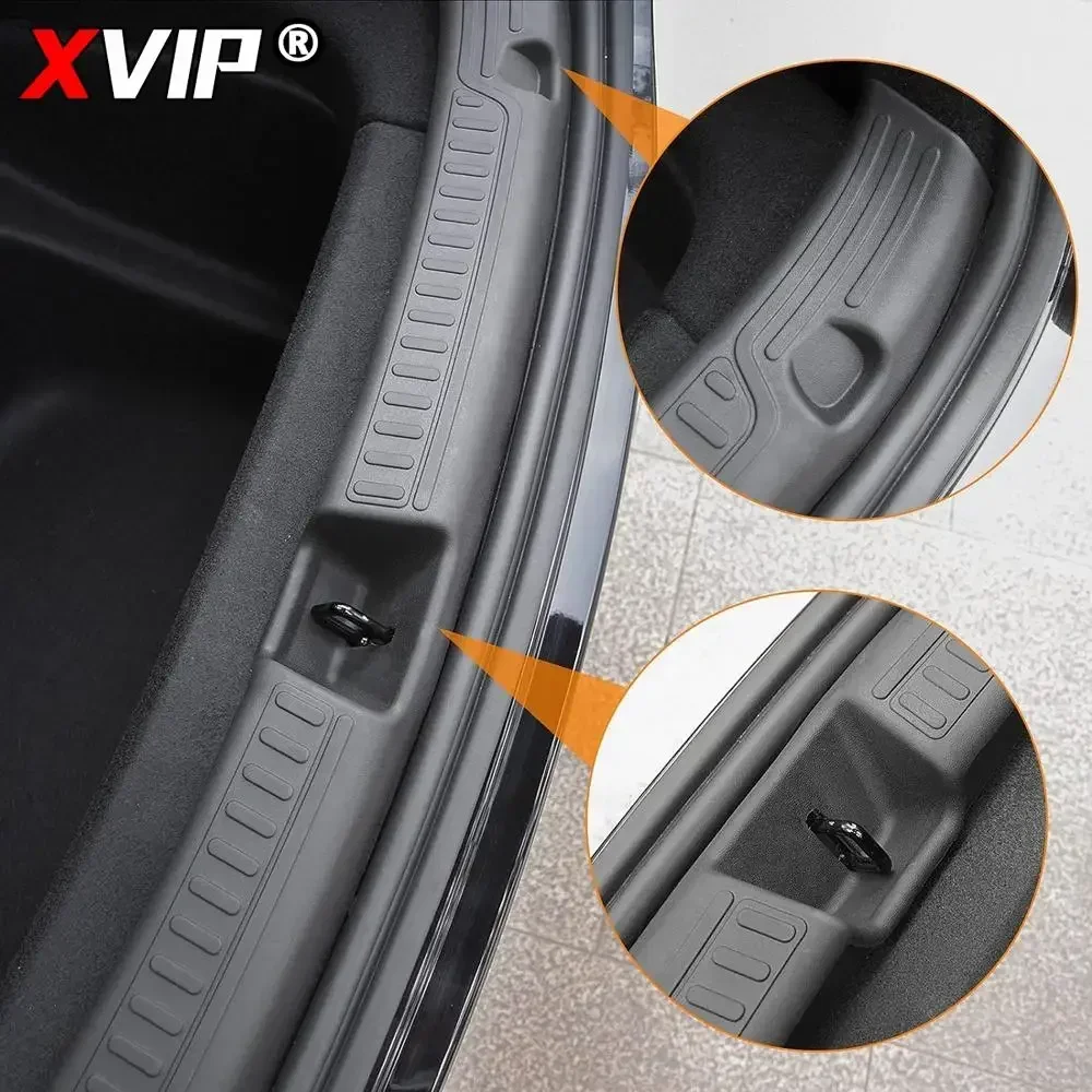 XVIP TPE Trunk Threshold Strip For Tesla Model Y 2021-23 Back Sill Anti Scratch Boot Loading Pad Protector ABS Side Corner Cover