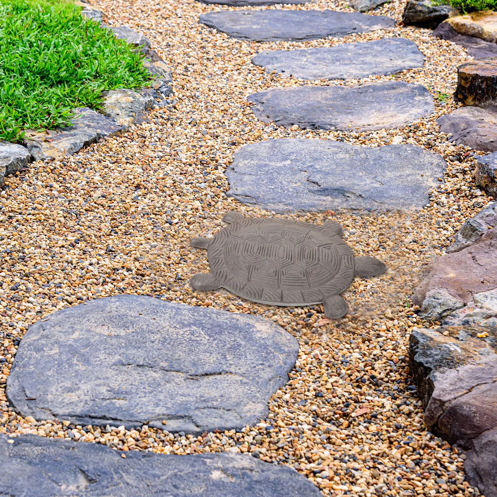 

Cast Iron Turtle 34x26cm Stepping Stone for Garden Pathway Decorative Outdoor Stones Walkway Cement Sculpture Garden Supplies