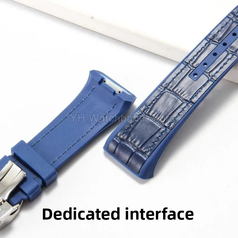 For Franck Muller Vanguard Yachting V328880 V45V41 Moisture Wicking Leather with Proprietary Interface Watch Strap Accessories