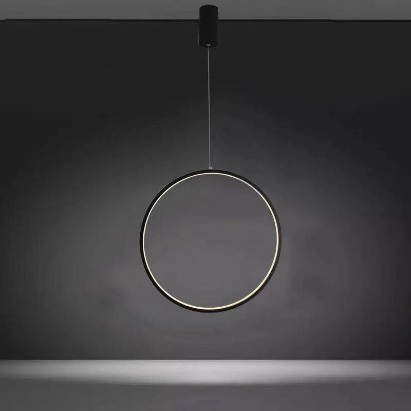 Nordic Simple Personalized Circle Circle Ring Ring Light Bar front desk restaurant window shop hanging ring -shaped lighting