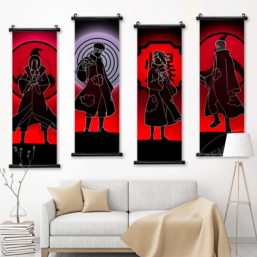 

Home Decor Naruto Prints Anime Wall Art Uzumaki Poster Sasuke Uchiha Canvas Janpan Pictures Scroll Hanging Painting Living Room