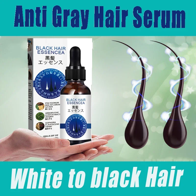 

Black hair growth from the source,anti-white hair growth liquid roots grow black essence care grows out the growth of white