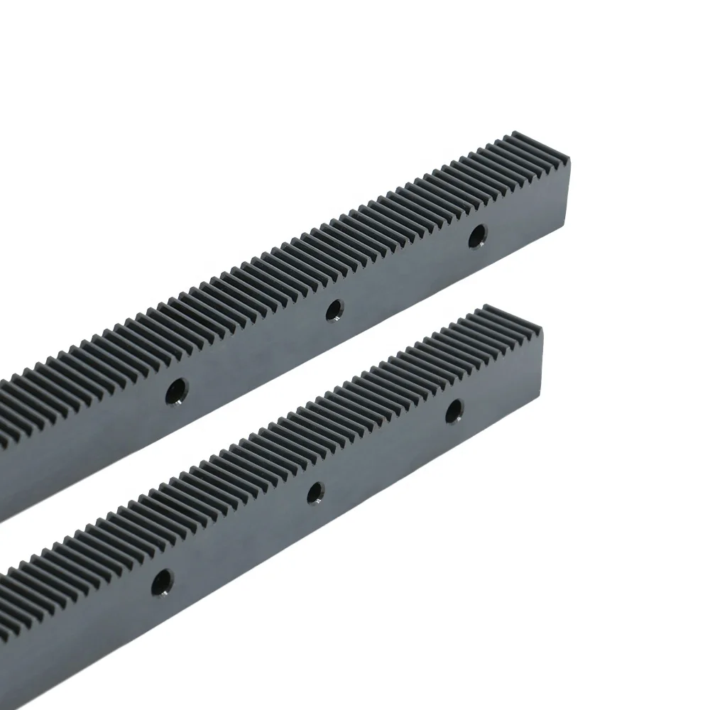 HLTNC Straight / Helical Tooth Gear Rack With Mounting Holes 1M/1.25M/1.5M/2M/2.5M/3M /4M/5M/6M/8M Length Customization for Cnc