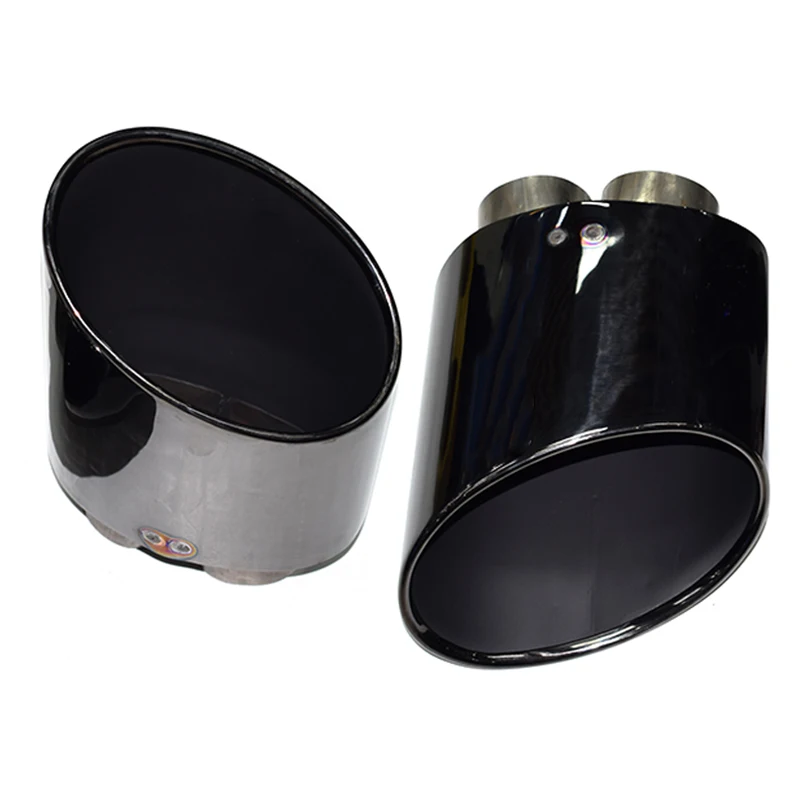 2Pcs Audi RS3 RS4 RS4 RS5 RS6 RS7Exhaust Tip Double Inner Muffler Tip For S3 S4 S5 S6 Exhaust System Muffler Tail Pipe