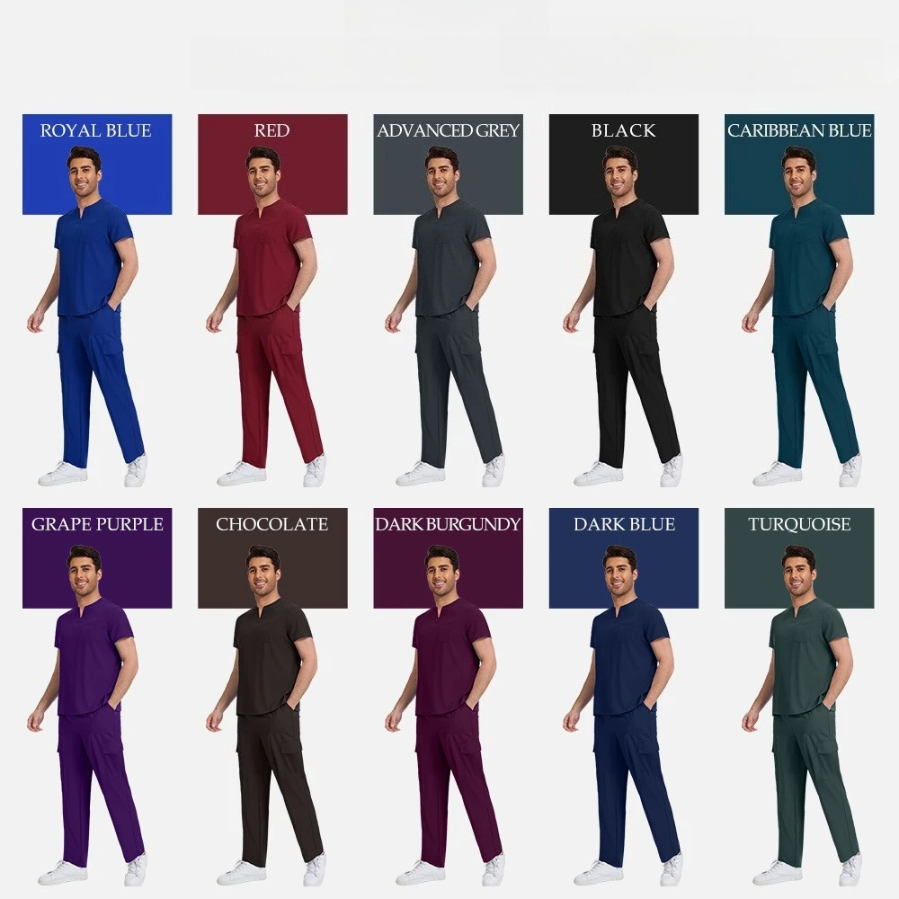 Short Sleeve Neck Straight Pants Set Solid Color Jogging Outfit Breathable Wear Resistant Pocket Design Lightweight Active Wear