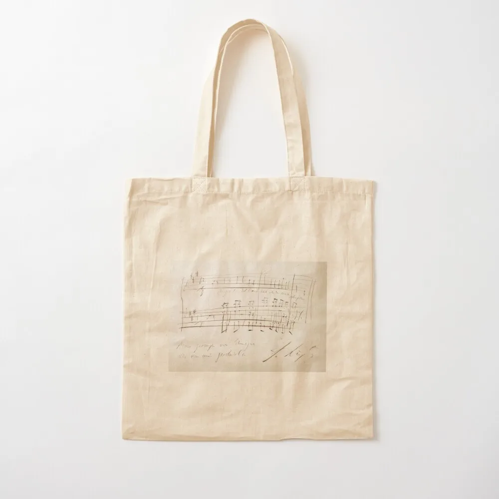 Liszt Dedication with handwritten score by Franz Liszt Tote Bag tote bag men large tote bag Eco Cloth