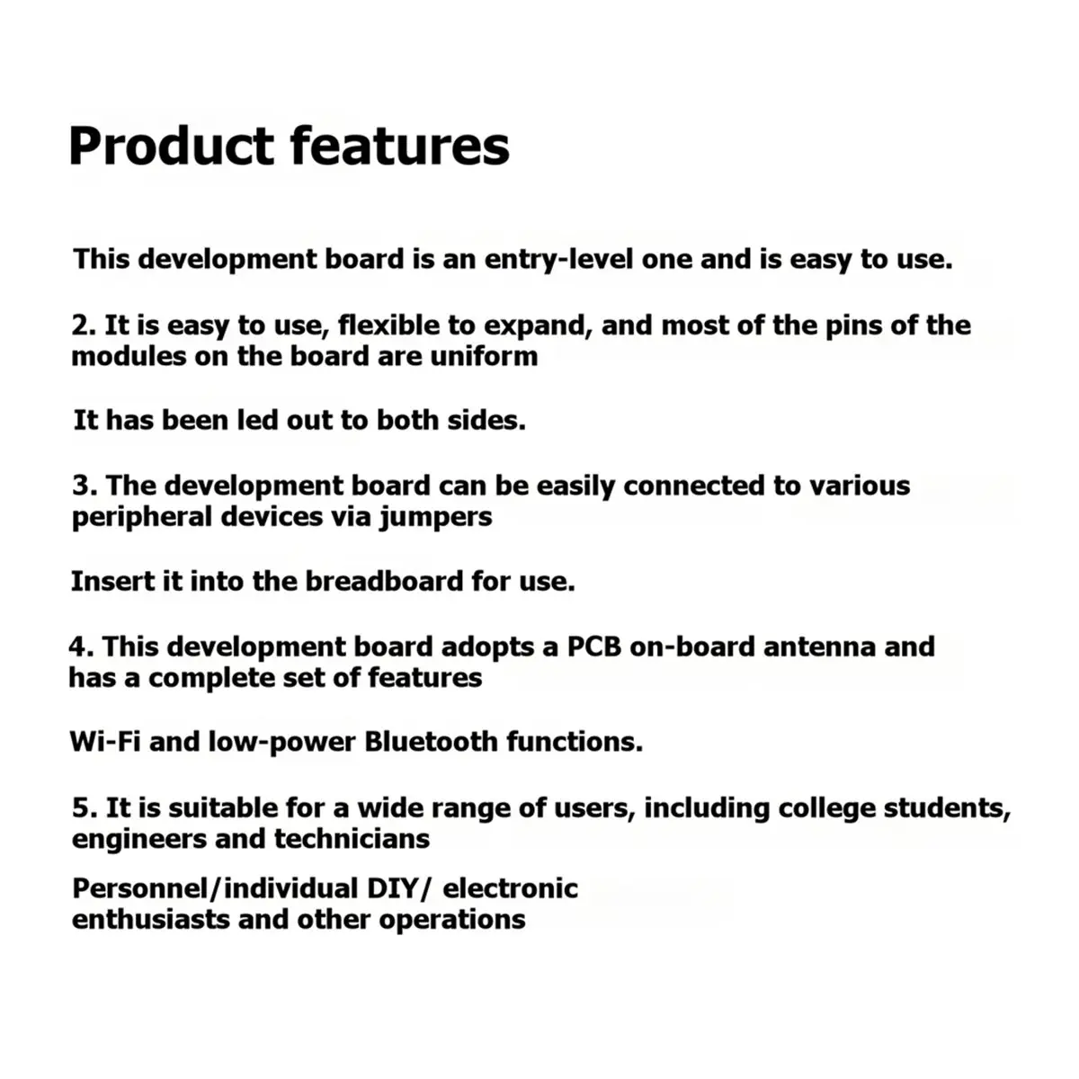 - WiFi BT Development Board - DevKitC-1 N16R8 Development Board CP2102 44Pin Type-C Interface