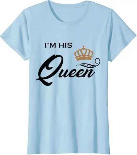 Ich bin ihr König T-Shirt, lustiges Paar-Shirt für Freund und Freundin, ich bin seine Königin für Frauen, Valentinstag, Jahrestage, Partykleidung, T-Shirt – Detail 10