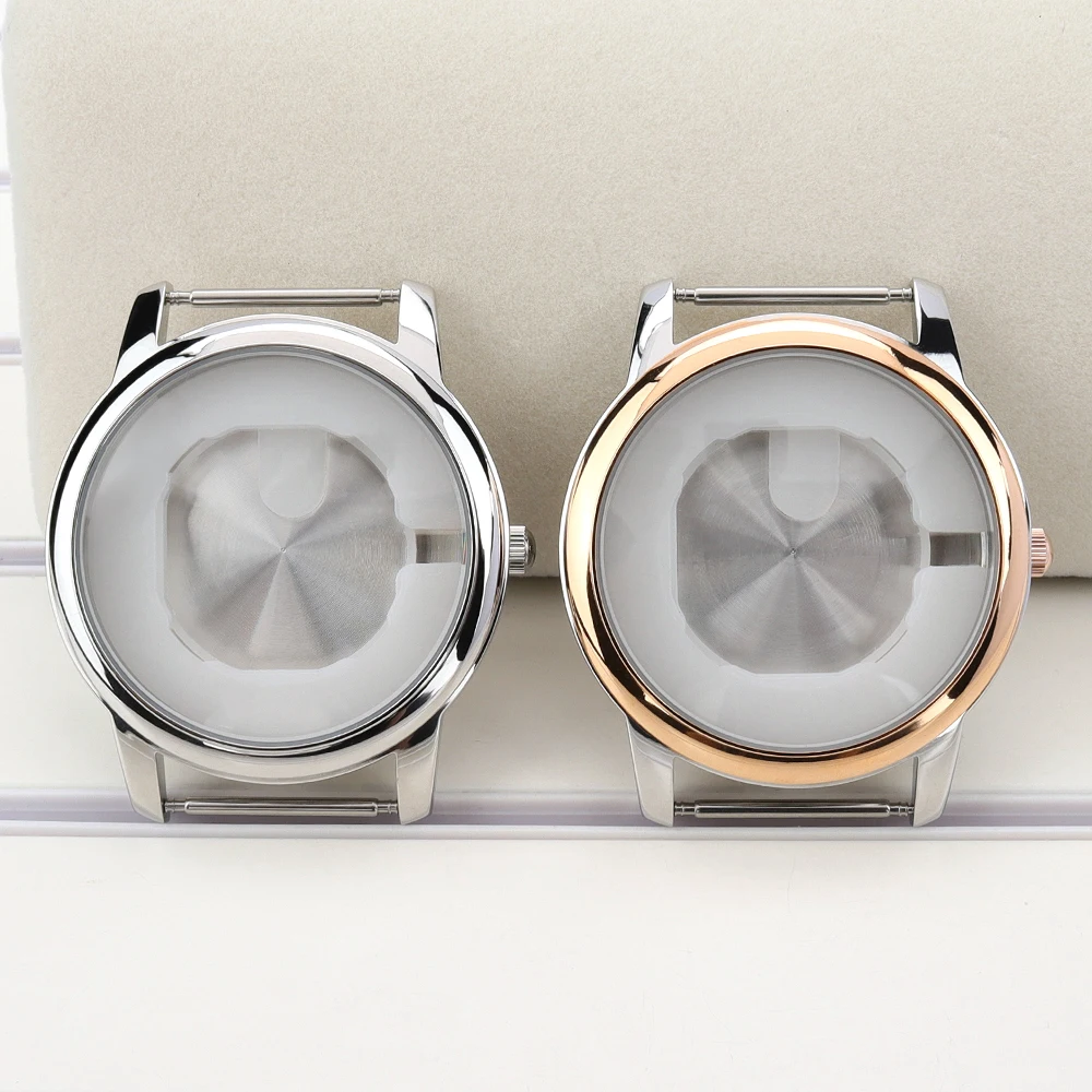 

Waterproof 43.3mm Polished Watch Case 316L Stainless Steel Accessory For 1L45/GM10 Movement Silvery/Silver Gold Case Solid Cover