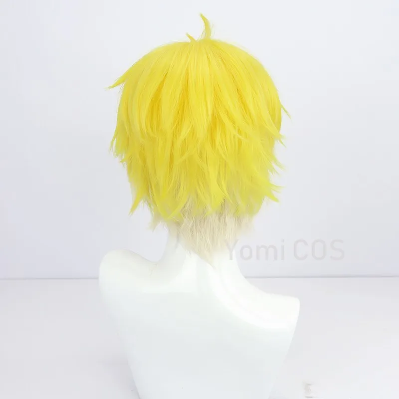 Vtuber NOCTYX Cosplay Wig Sonny Brisko Hair 2022 NIJISANJI EN NEW Idol Yellow and White Gradient Short Hair Sonny Brisko