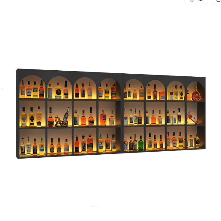 #@Industrial style wine rack, wall-mounted storage rack bar display stand restaurant wall-mounted storage factory custom-made