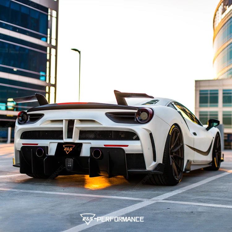 Msy Style Body Kit voor Ferrari 488 Body Kit Auto-onderdeel met voorbumper Achterbumper Kap Sider Rokken Carkit