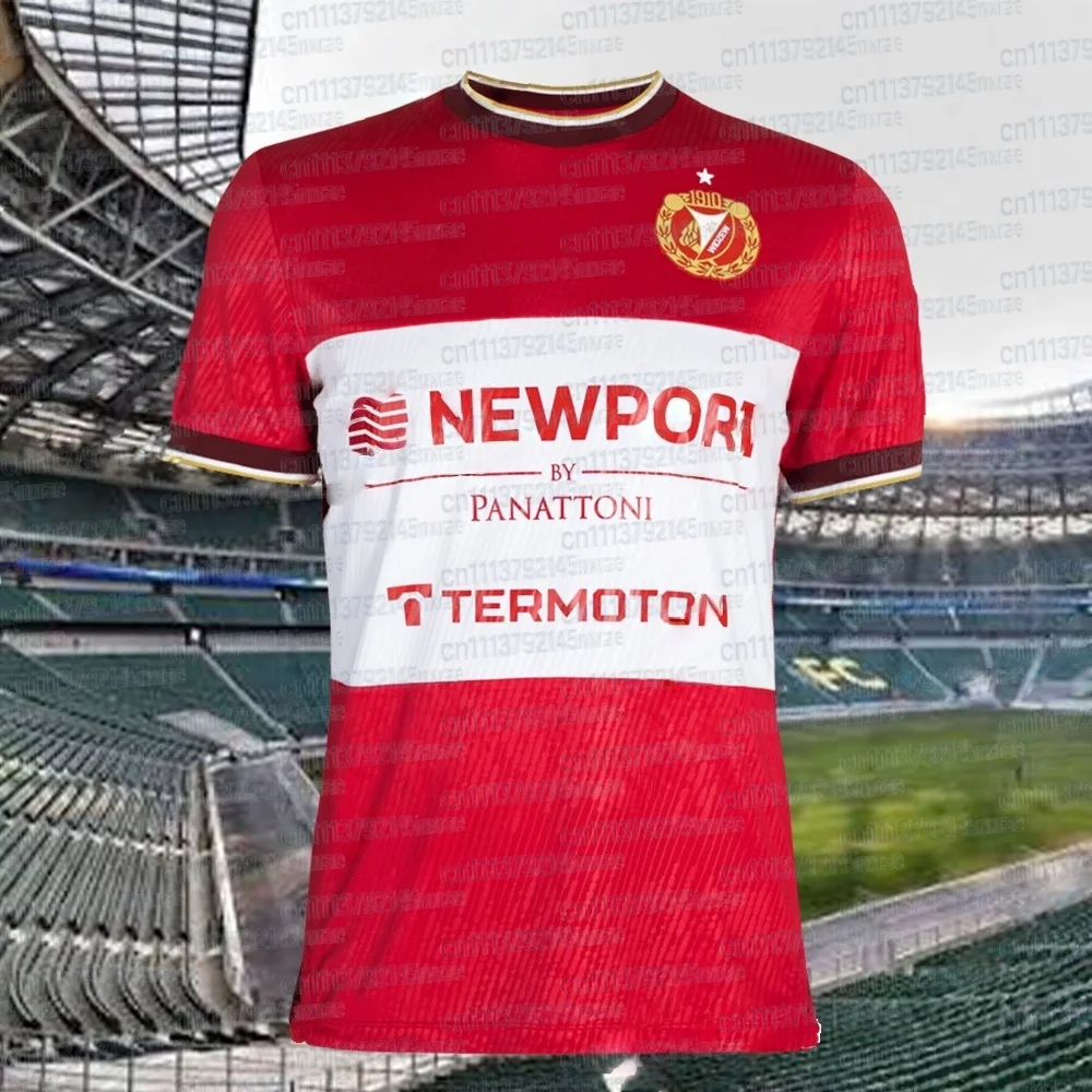 2026 Polen Widzew Łódź Fan Fußballtrikot Sommer Atmungsaktives Polnisches T-Shirt 3D-Gedrucktes Sport-Familien-Kurzarmshirt – Detail 4