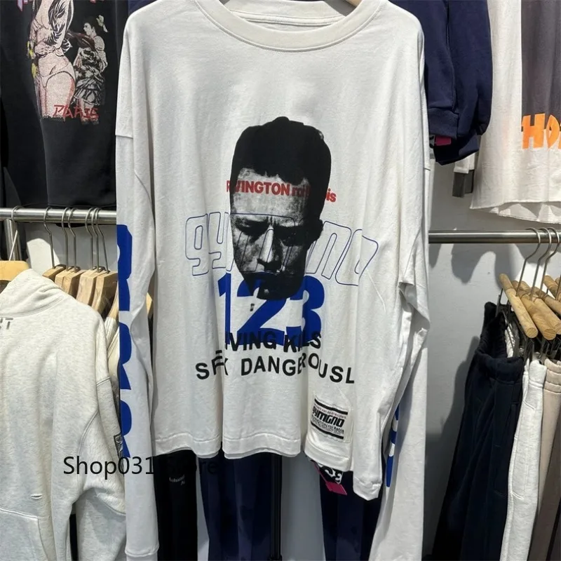 

Rrr123 Свободный мужской топ с длинными рукавами и круглым вырезом, пуловер, повседневная базовая одежда, легкая всесезонная одежда