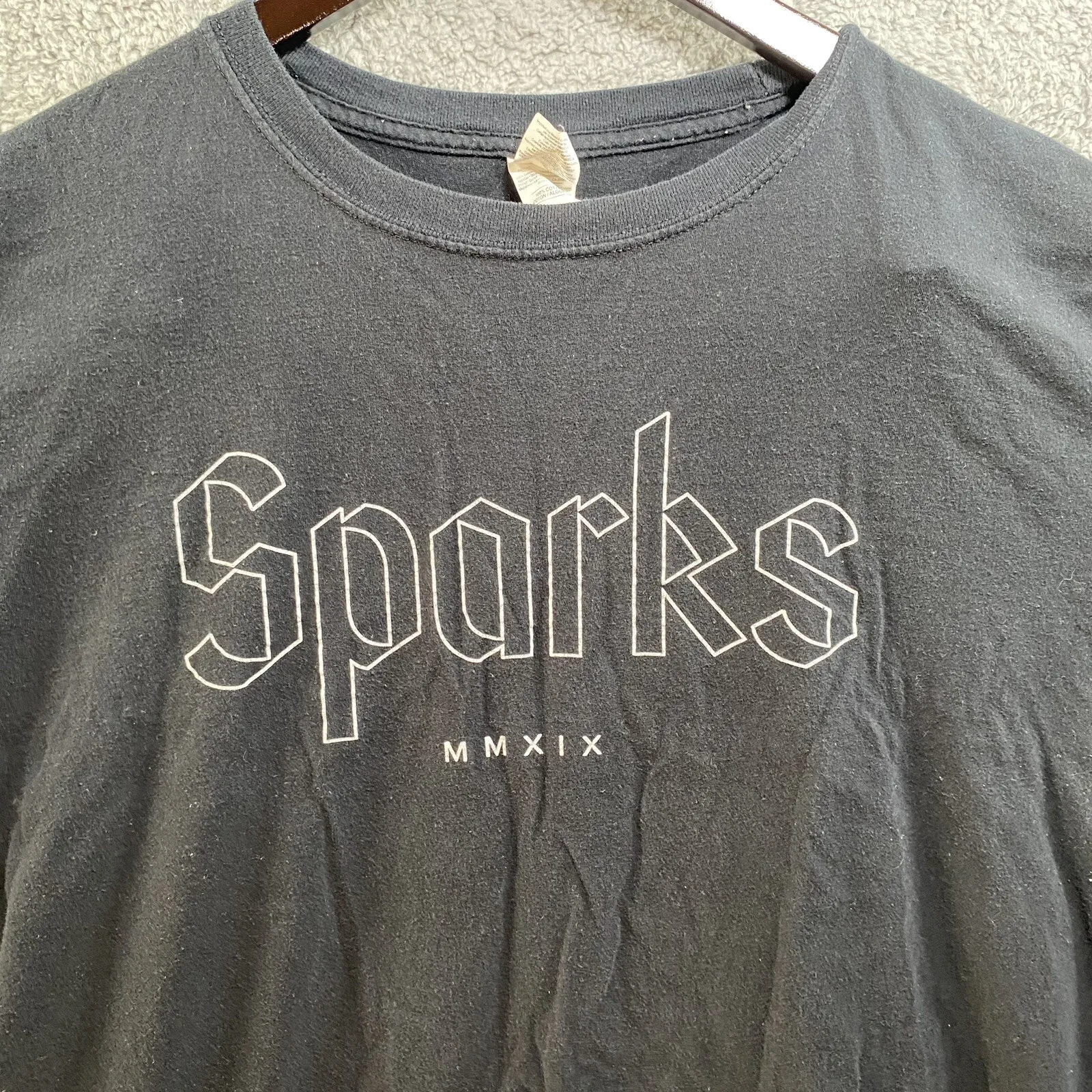 Sparks t shirt eagle lightning bolt mmxix 2019 black size xl