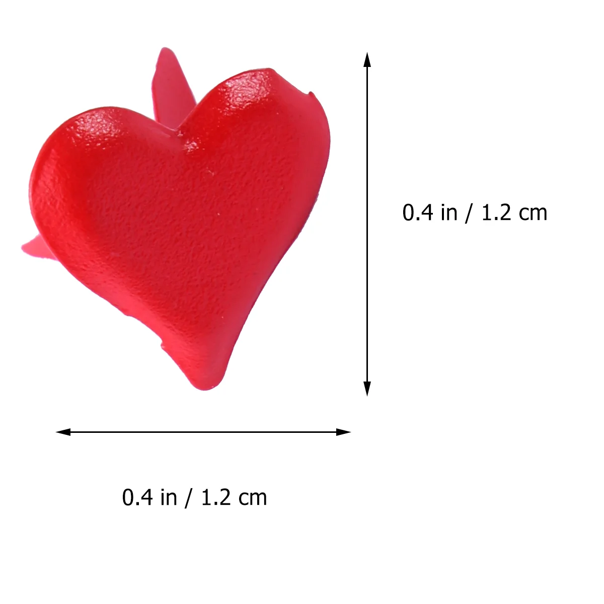 100cs Mini Two-legged Horn Nails DIY Materials Colorful Heart Shape Eco-friendly for Home (Mixed Color)