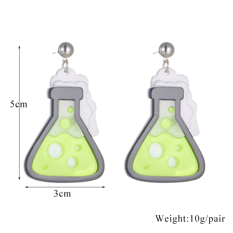 YAOLOGE Acrylic Wacky Experimental Bottles Charm Earrings For Women Girl New Creative Fashion Ear Drop Jewelry Gift Party серьги