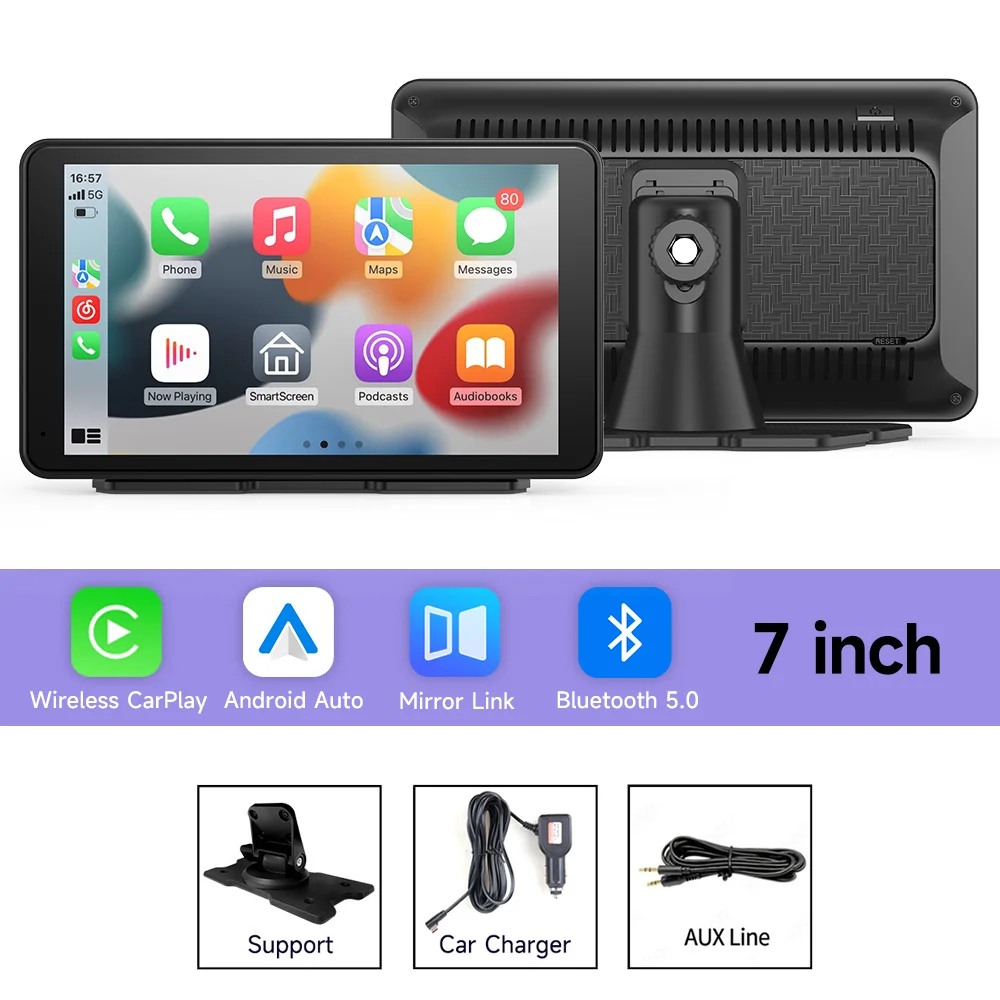 6/7/10.26/11.26'' Dashcam Auto DVR Draadloos Carplay Android Auto Display Scherm Smart Car Radio Systeem Video Dubbele Lens Recorder