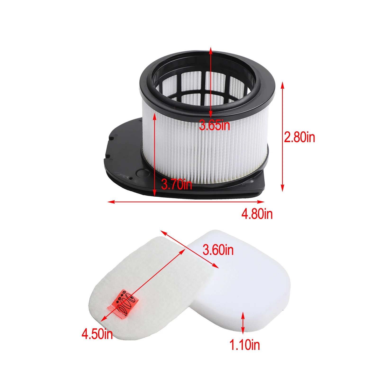 

Для Shark IZ562H беспроводной вакуумный фильтр, сменный комплект фильтров, фильтр для домашнего обслуживания 12*7,1 см, оптимиальная мощность всасывания