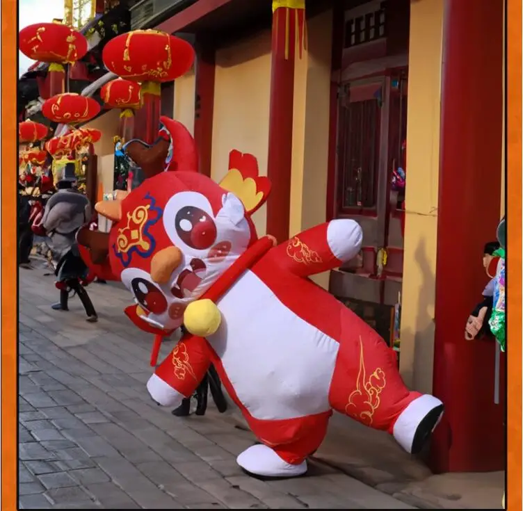 Christmas Cartoon Doll Costume Auspicious Dragon COS Performance Prop Costume