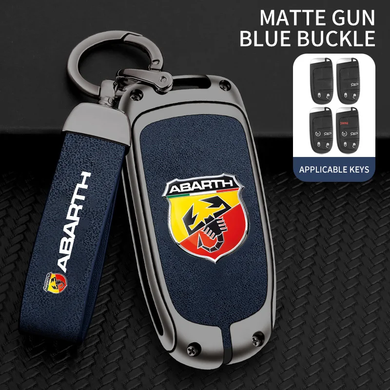 Car Key Cover Case Holder Key Shell Abarth Logo For Fiat Freemont Toro 500L 500X 2016 2017 2018 Protection Auto Accessories