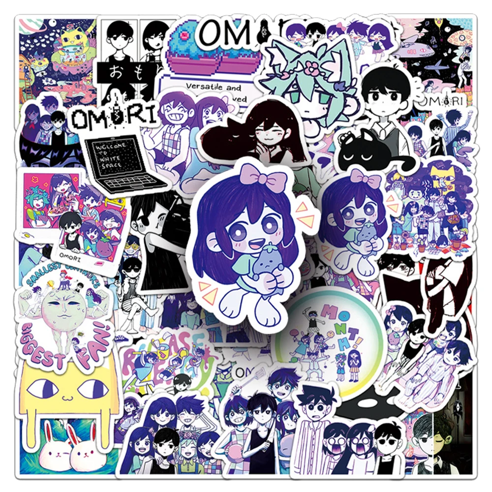 10/30/50pcs Cartoon Anime Game Omori Graffiti Stickers Sunny Basil Aesthetic Decals Laptop Suitcase Cool Vinyl Kids Sticker Toys