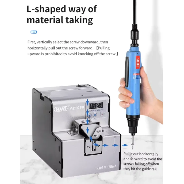 Digital Silver AT-1050 Automatic Screw Driver Machine Feeder with Auto Screw Feeding System for Factory Assembly Lines
