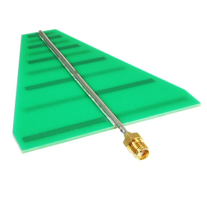 UWB Ultra Wideband Log Periodic Antenna 15W 1.35Ghz-9.5Ghz 8X10cm 5-6Db 15W SMA Female Adapter