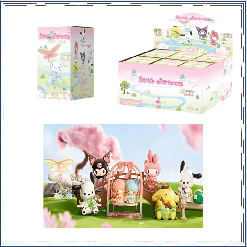 

Pochacco Flower Series Blind Box Cure Trendy Play Desktop Ornament Children's Day Gifts Action Figure Model Toys